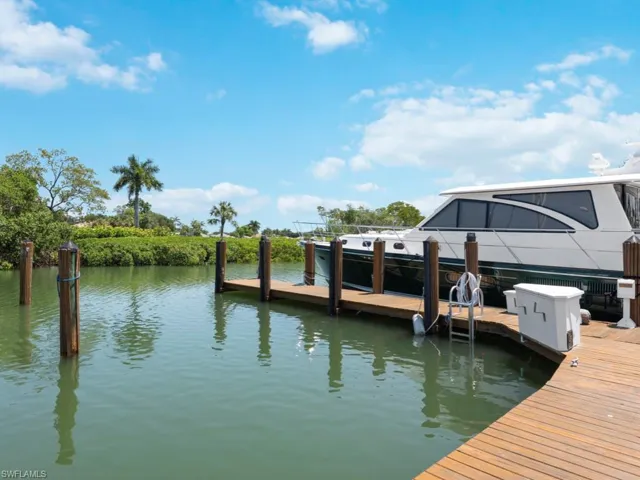 Dock with a water view