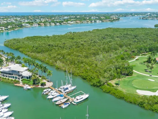 Aerial view of a large body of water