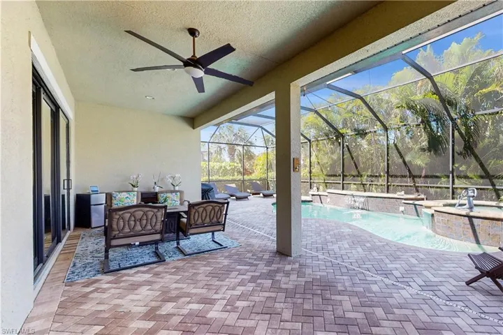ENCLOSED LANAI & POOL WITH PAVER, FAN/LIGHTING