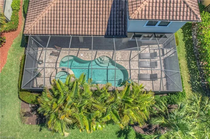 AERIAL VIEW OF POOL AREA