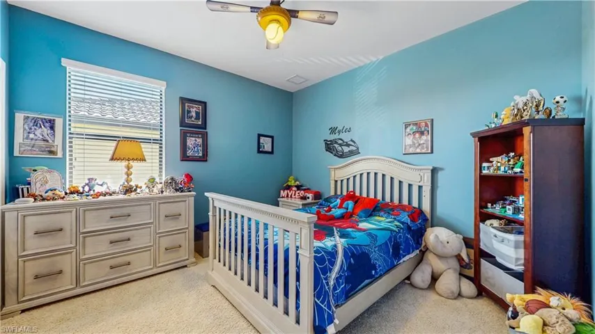 2ND BEDROOM, PLUSH CARPETING, FAN/LIGHTING, BRIGHT ROOM