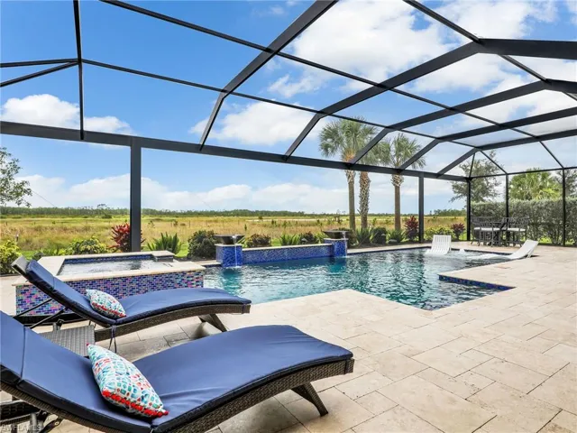 Travertine pool deck