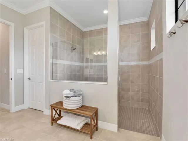Oversized walk-in master shower