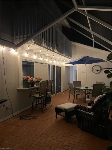 View of patio featuring outdoor dining area