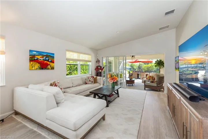 Open floor plan, vaulted ceilings, a screened lanai, and an extended lanai.new flours as well as in lanai all new concrete floors