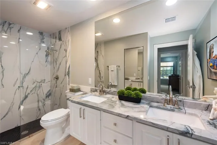 Master bath remodeled, dual sink