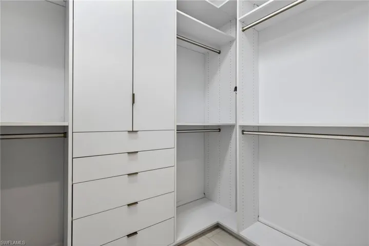 View of walk in closet