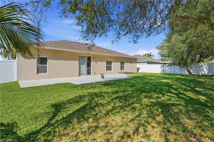 Fully fenced yard