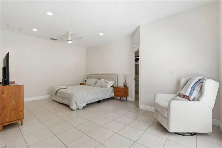 Master bedroom with sitting area