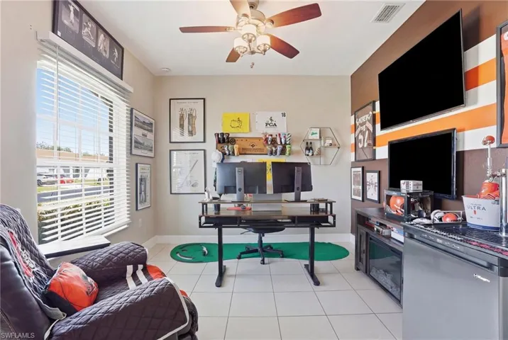 Large den that is perfect for working from home, with pocket doors