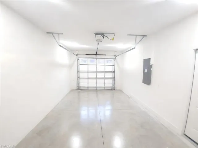 Garage with electric panel