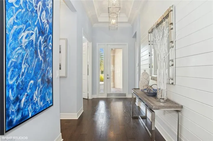welcoming foyer entry, with custom embellishments