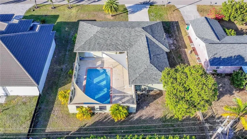 View from above of property
