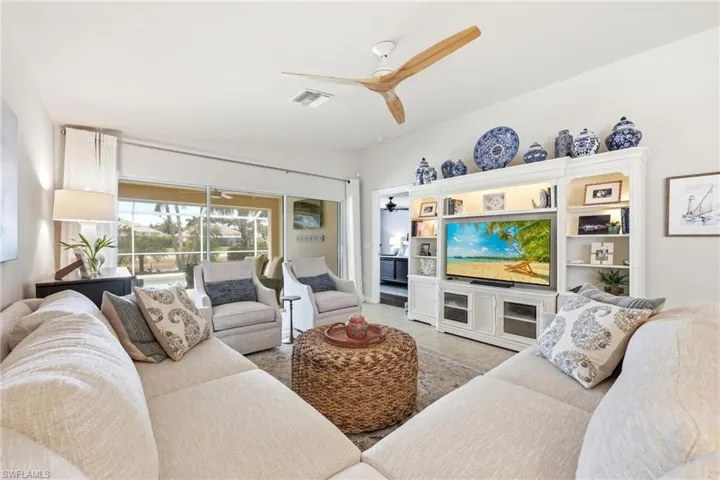 Living Room with access to Patio, Pool and Master Bedroom