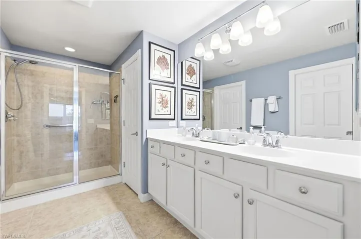 Master Bathoom with dual sinks