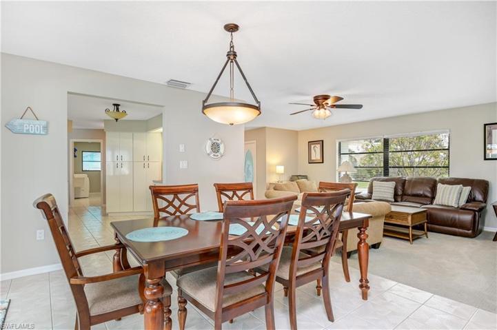 Dining area off the kitchen with sliders to lanai - great for entertaining!