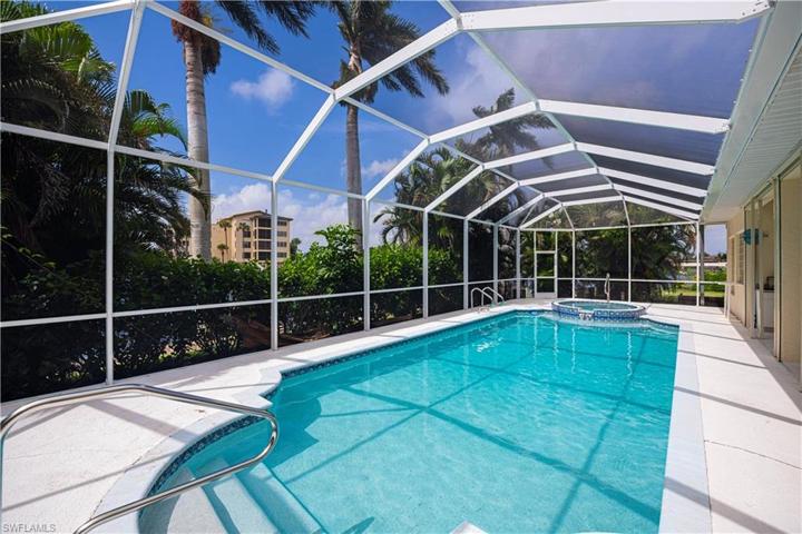lanai with pool and spa