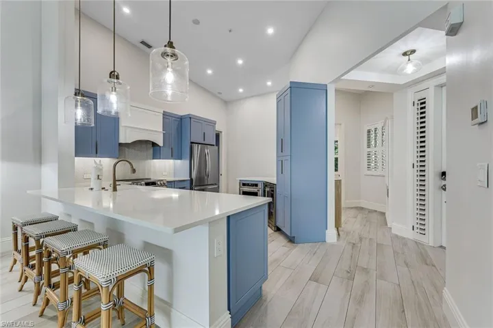 Upscale kitchen with quartz countertops