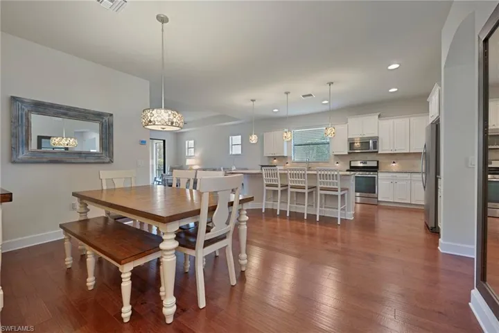 Dining and kitchen