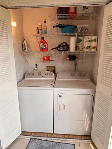 Laundry closet on Lanai