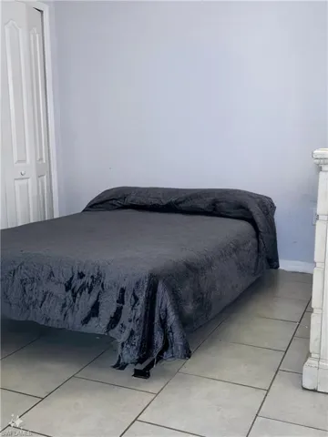 View of tiled bedroom