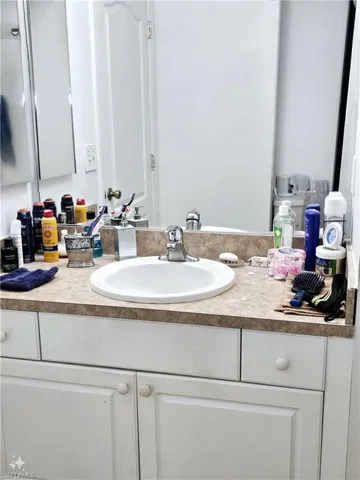 Bathroom with oversized vanity