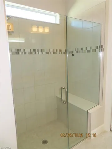 Bathroom featuring a stall shower