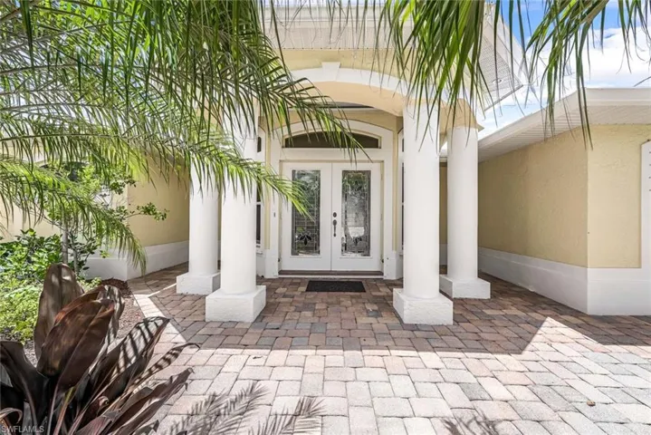 View of exterior entry with french doors