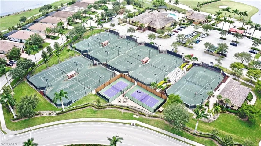 Aerial view of a local golf course