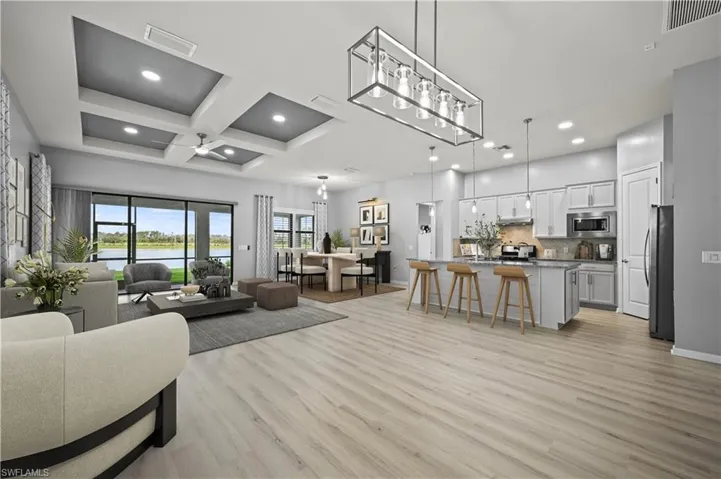 Virtually staged great room