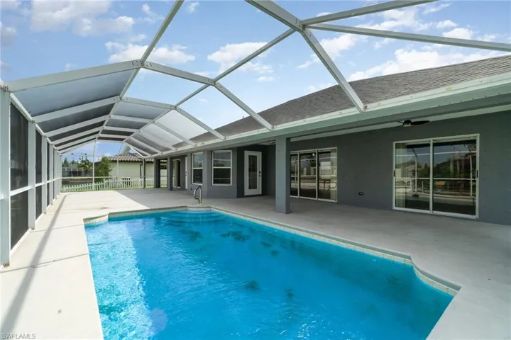 Swimming pool, lanai, extended patio