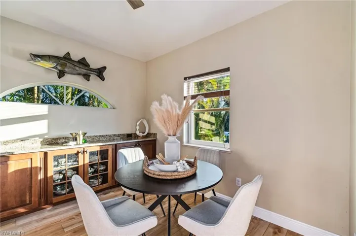 Dining space with extra storage area - filled with an abundance of natural light
