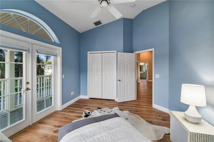 Guest bedroom offers French Doors for extra breezes