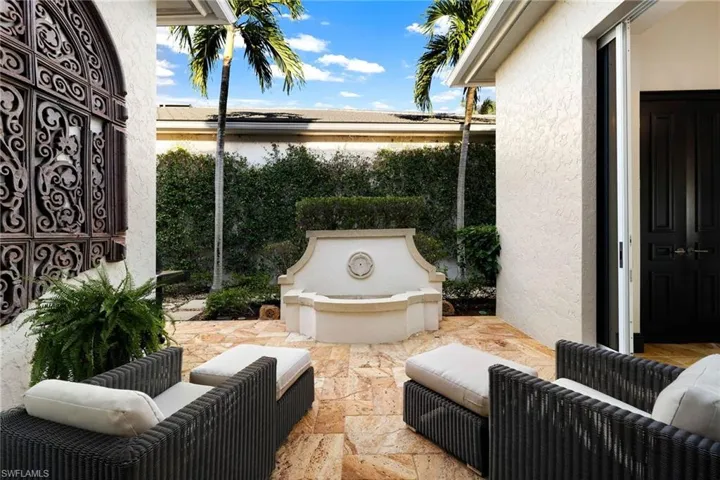 View of patio with an outdoor living space