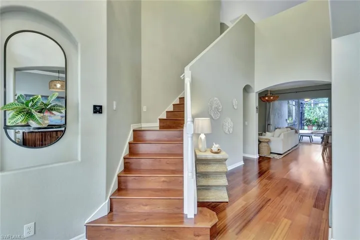 Stairs to upstairs living quarters