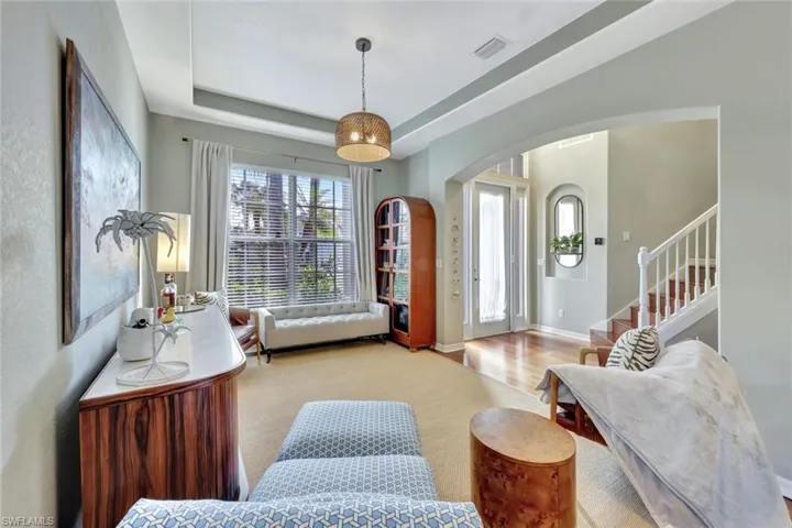 light filled front living room