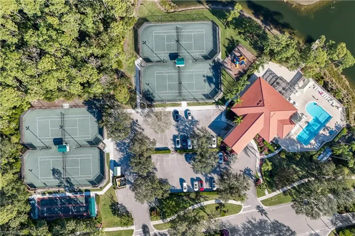 Aerial of club house amenities