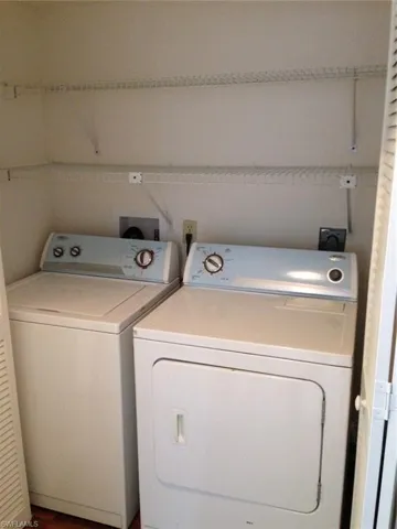 In unit laundry near kitchen