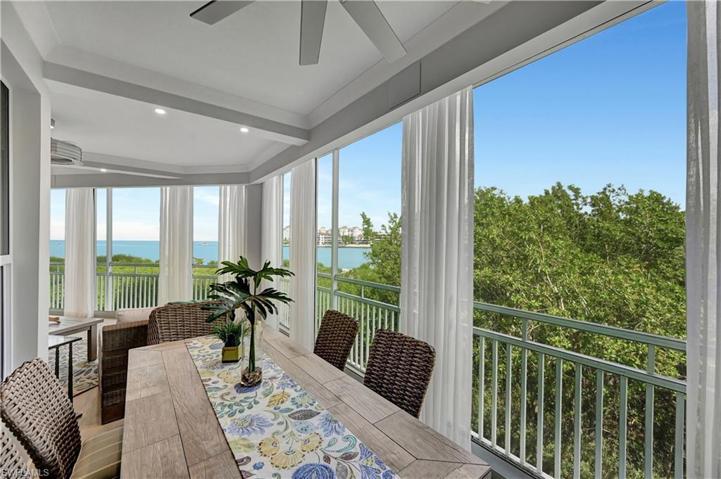 Glass Enclosed Dining Area.
