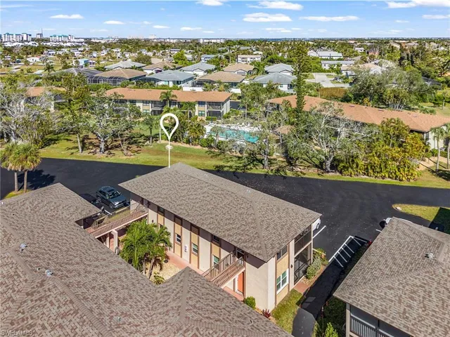 Aerial view of residential area