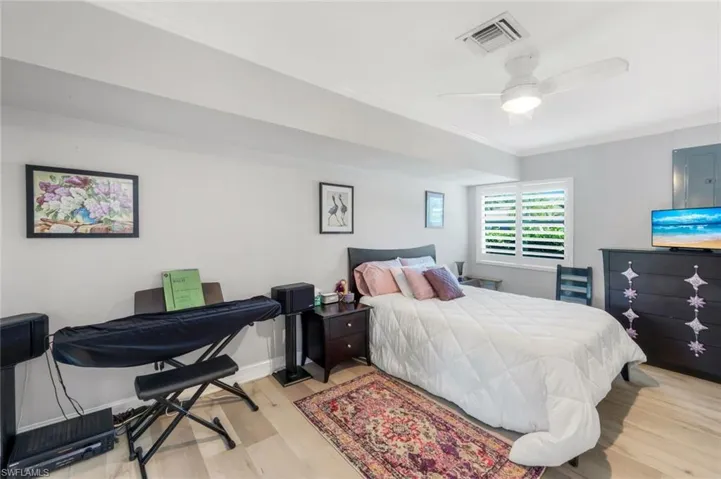 This bedroom was added as under air space, eliminating half of the garage.