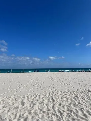 Water view with a beach view