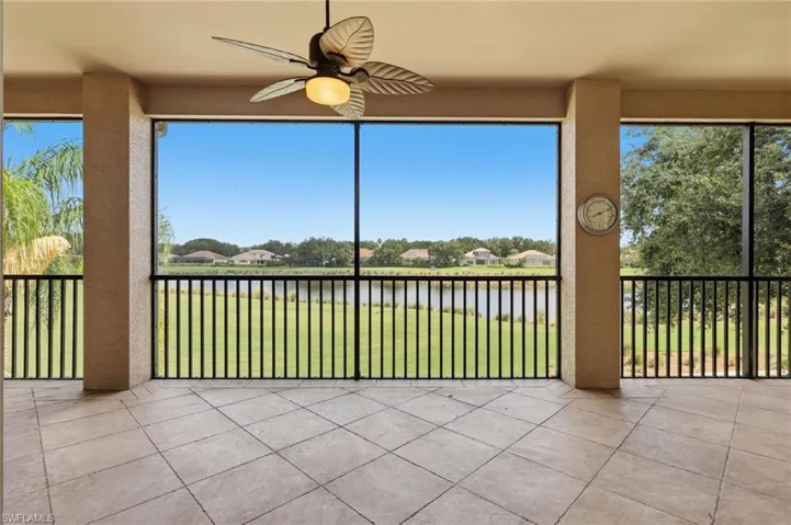 Expansive Screened Lanai with Lake & Golf Course ViewsEnjoy seamless indoor-outdoor living from the oversized screened lanai, offering peaceful panoramic views of the lake and manicured golf course. An ideal space for morning coffee, outdoor dining, or relaxing while taking in Southwest Florida's beautiful scenery year-round.