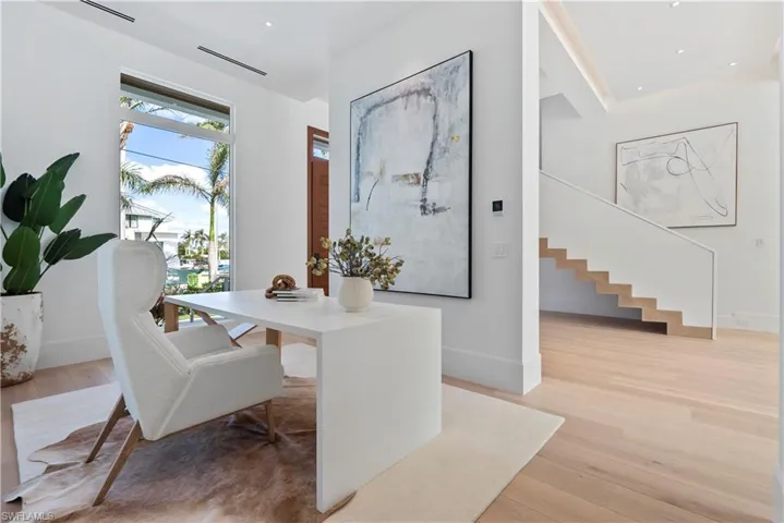 Dining area featuring light wood-type flooring