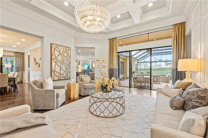 4056 Nova Ln. Naples FL 34119 - Living room and dining room