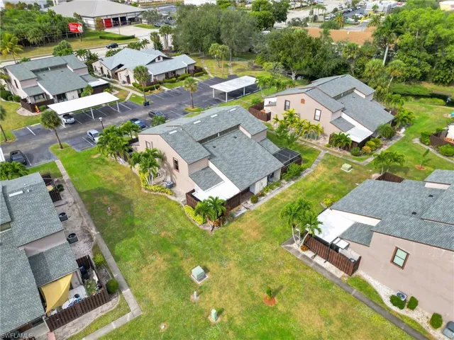 Aerial view of residential area