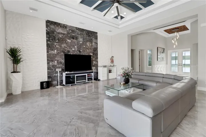 Large master suite has 2 spacious closets and beautiful tile flooring.