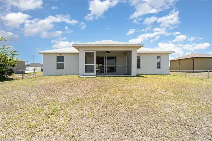 Rear view of property