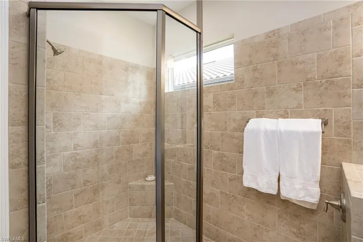 Bathroom featuring a stall shower