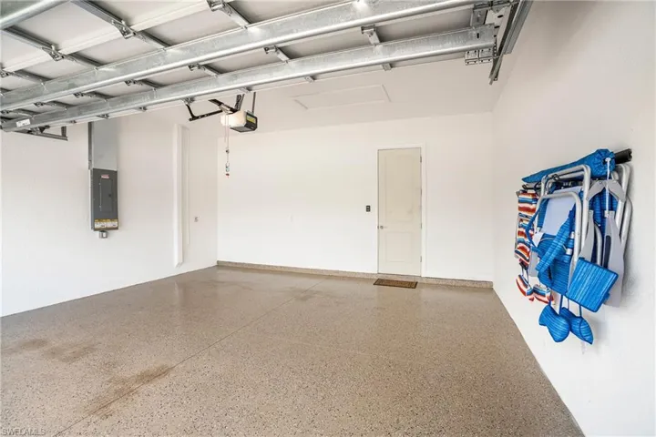 Garage with electric panel
